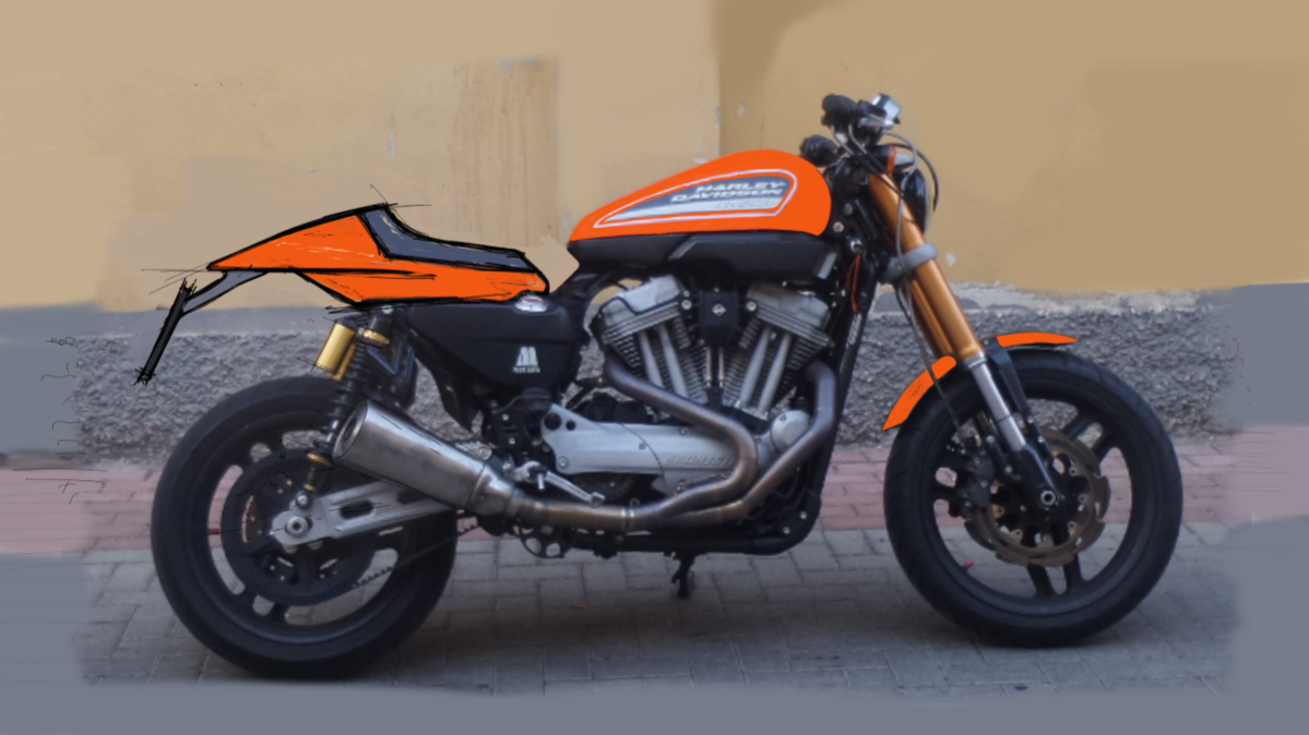 GIVEN HARLEY  DAVIDSON  XR1200 Rasti 